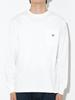 T-Shirt Coffee Embroidery Crew Neck Cut and Sewn WEISS XL [Beams Heart] L/S Herren