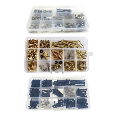 258Pcs Guitar Screw Kit (9 Types) with Springs for Electric Guitar Bridge, Neck Plate, Pickguard, Pickup, Switch, Tuner