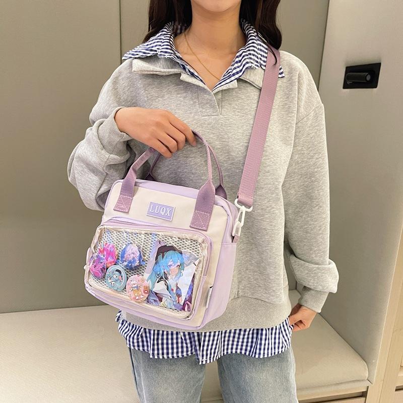 New cute versatile portable pain bag Japanese two-dimensional transparent female student shoulder messenger bag casual bag