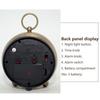 1PC 4.5-inch Metal Pendant Quartz Alarm Clock, Silent Scanning Second Clock, Luminous Seat Clock
