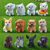12pcs Figurines Miniatures Cute Simulation Dog Pomeranian Micro Landscape Ornaments Home Decoration Room Decor Desk Accessories