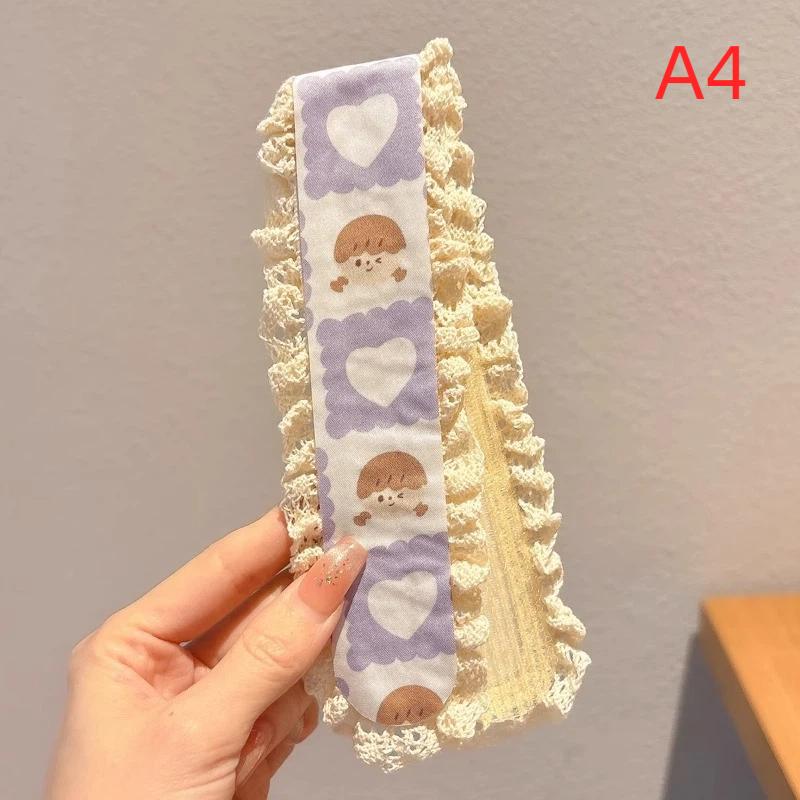 Broken Hair Arrangement Artifact Children'S Pastoral Style Headband Knitted Bangs Stickers Broken Flowers Girls Hair Stickers
