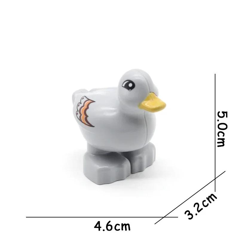 Big Size Building Blocks Animal Accessories Figures Farm Poultry Livestock Cat Rabbit Compatible Bricks Toys Children Kids Gifts