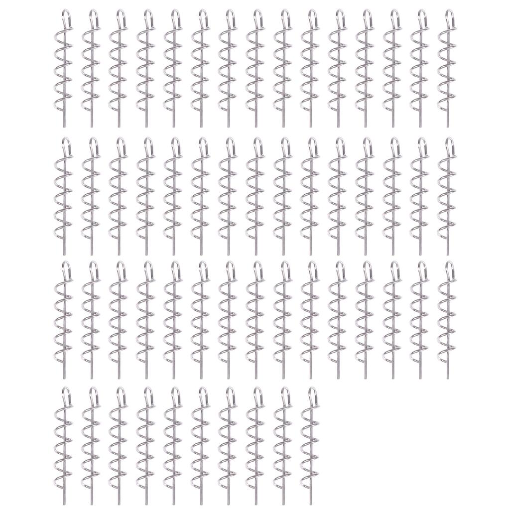 50Pcs Twist Lock Fishing Hook High Carbon Steel Spring Fishing Hook Swivels Spring for Saltwater Freshwater Fishing
