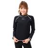 612 (Le Mode) Women's Rash Guard Swimsuit, Made In Japan, UV Protection, Long Sleeve, Sweat-Wicking, Quick-Drying, Flat Seam Fabric (Black, 9M)