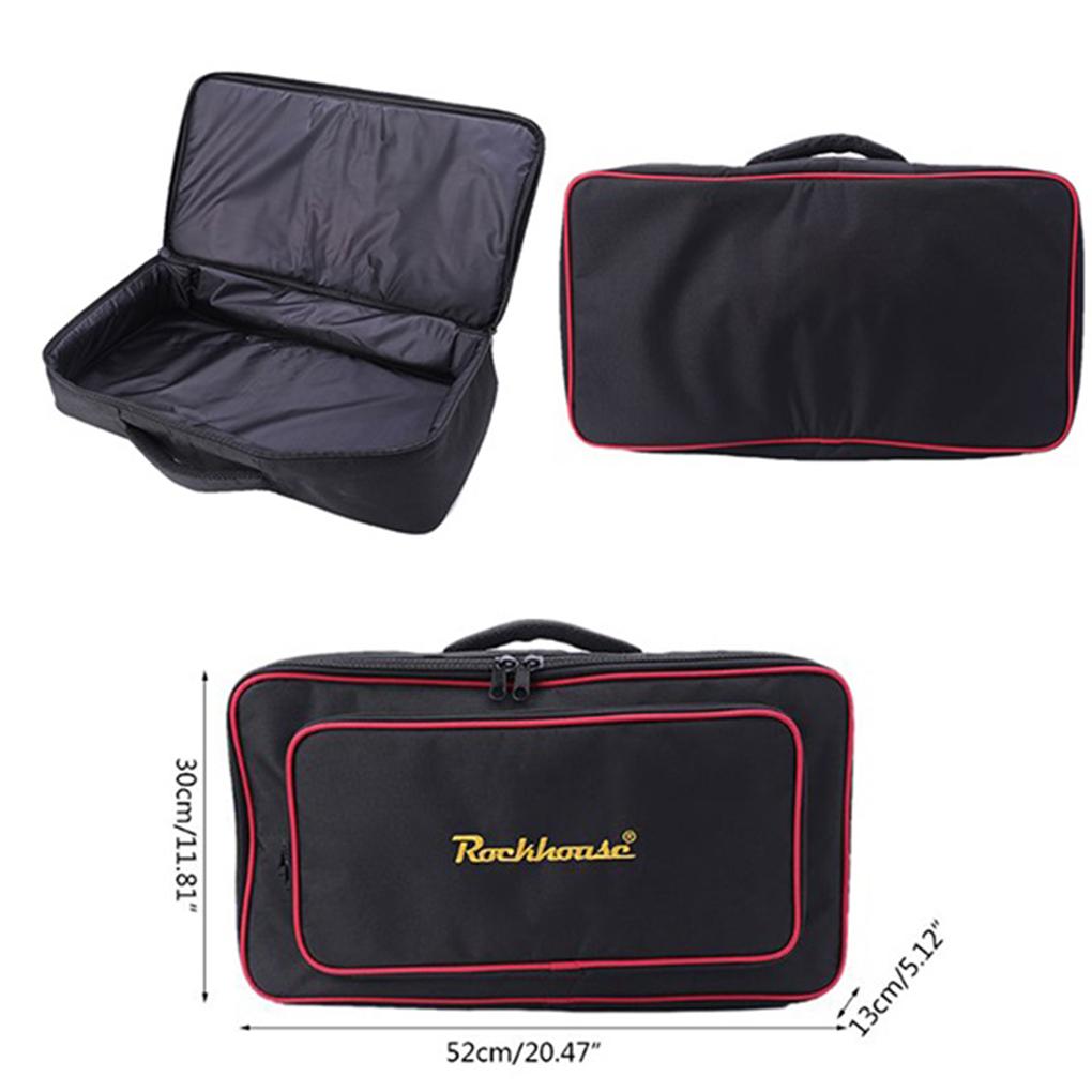 Effects Pedal Board Large Capacity Storage Bag Convenient Anti-Skid Handle Stable Carry Case Electric Guitar Outdoor