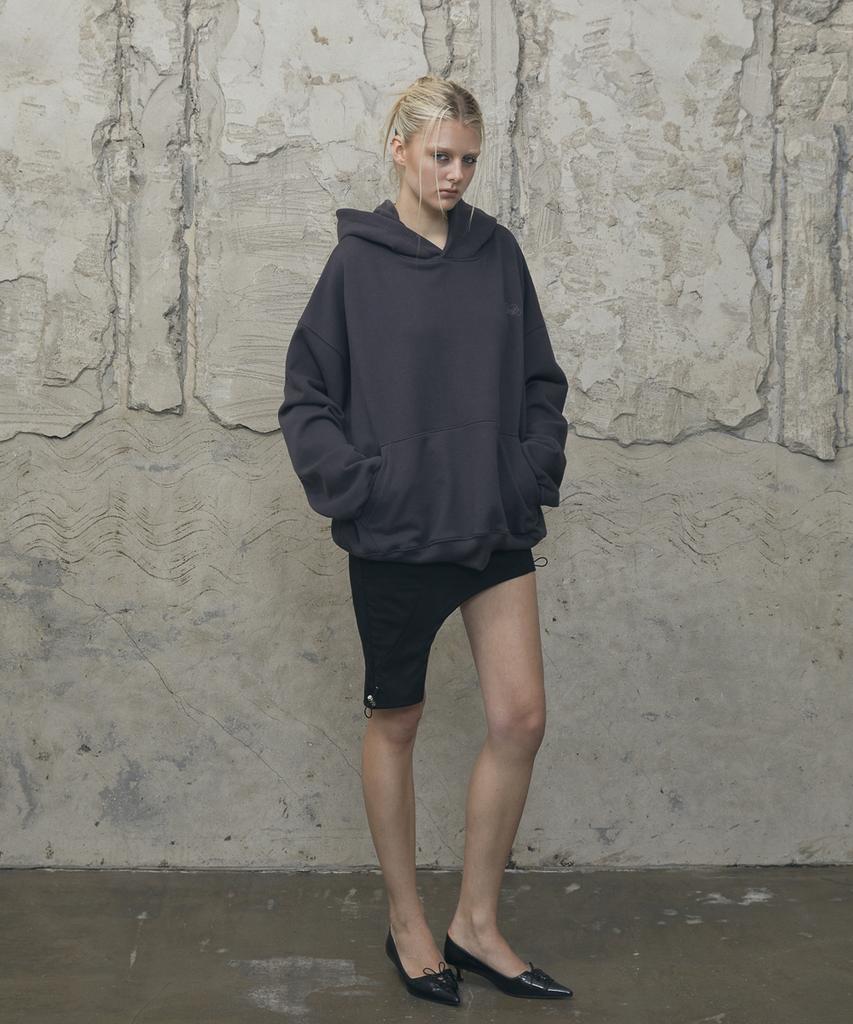 VOONT Metallic Heart Over-Fit Hoodie (Charcoal)