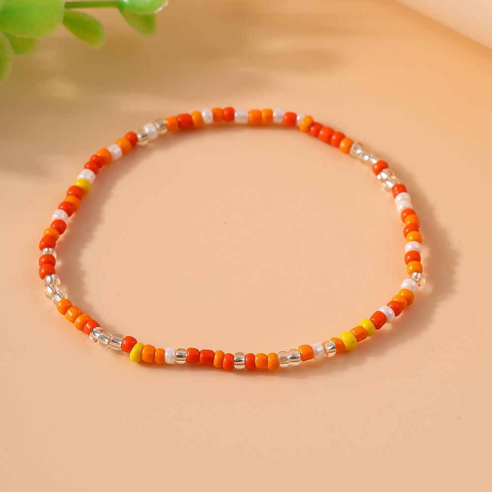 Summer Bohemian Rice Bead Anklet - Fresh European & American Beach Style