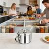 Seasoning Container Non-Slip Handle Storage Pot Kitchen Stainless Steel Condiment Jar For Sugar Sesame Pepper Meal Prep