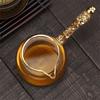300ml Transparent Heat Resistant Glass Gilded Side Handle Tea Dispenser Fair Cup Chahai Kungfu Tea Set Justice Cup