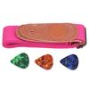Guitar Strap Neck Belt Celluloid Picks with Install Parts Stringed Instrument AccessoriesPink