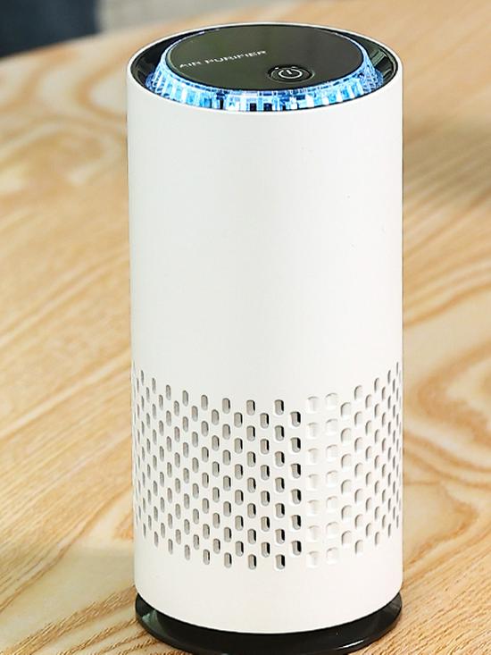 Car Negative Ion HEPA Air Purifier with Activated Carbon Filter for Odor & Formaldehyde Removal, Desktop Oxygen Bar, Aromatherapy Function