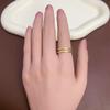 European and American Style Adjustable Gold-Plated Titanium Steel Ring for Women