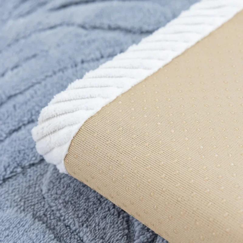 Thicken Plush Sofa Cover Leaves Jacquard Non-slip Sofa Cushion Solid Color L Shaped Corner Couch Slipcover Decor for Living Room