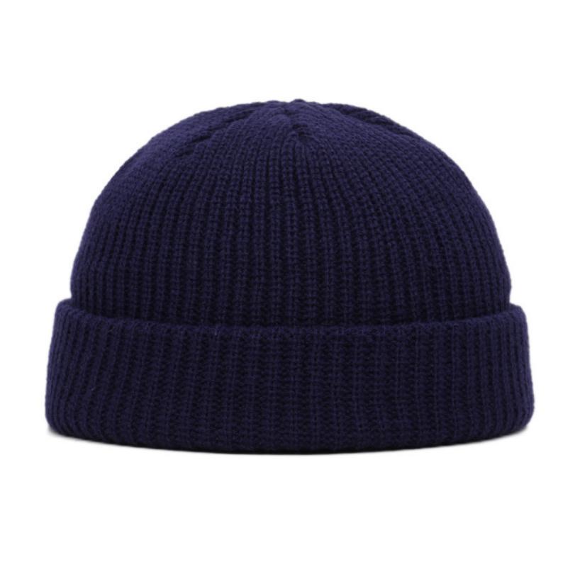 Unisex Winter Beanies for Men Women Hats Hip Hop Cap Street Knitted Casual Solid Pumpkin Portable Melon Casual Cap
