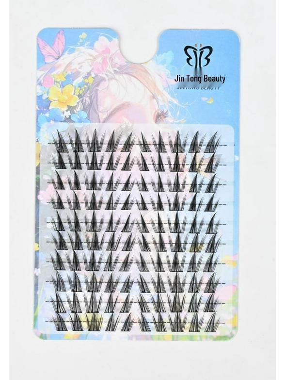 Накладные ресницы «Подсолнух» в 10 рядов, густой естественный завиток, легкие, не требуют клея