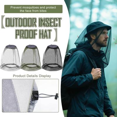 Premium Mosquito Head Net For Insect 2 Pack, Ultra Large & Long, Extra Fine Holes, Fly Protections Gear For Camping, Hiking, Fishing, Gardening