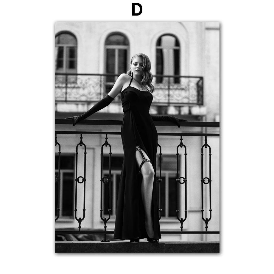 Wall Art Canvas Painting Pink Vintage Motorcycle Car Flower Black White Build Living Room Decor Posters And Prints Wall Pictures