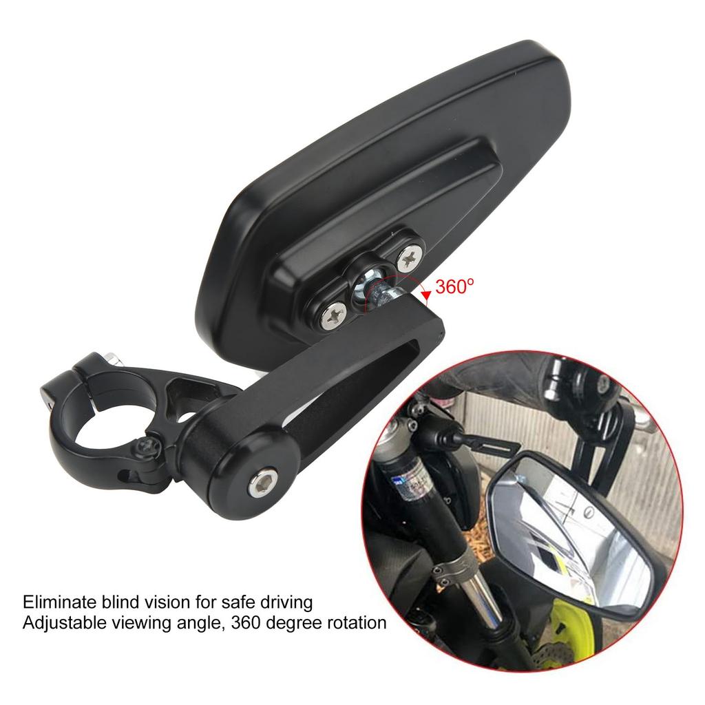 Motorcycle Rear View Mirror 22mm Handlebar Mirror 360 Degree Rotation Universal for GROM MSX125 CB500F