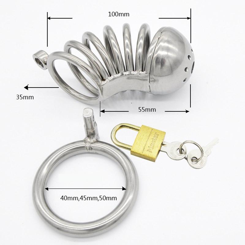 Stainless Steel  Cage Male Metal Chastity Device  Lock  Fetish Chastity Toys
