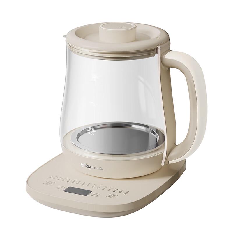 Bear 1.5L Multifunctional Glass Health Kettle CN plug (adapter included)