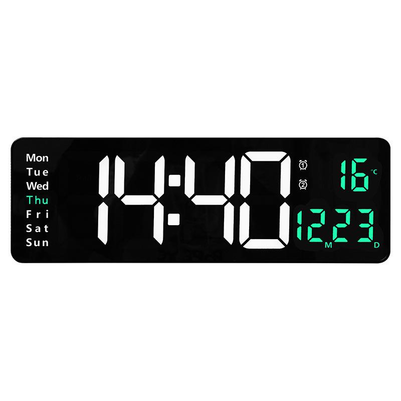 16" Nordic LED Digital Wall Clock with Large Screen Display, Model 6626 - Simple Living Room Décor.