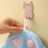 Hand Towel Can Be Hung Up Cat Footprints Cartoon Animal Hand Towel Cleaning Tables Washing Dishes Adult Hand Towels Quick Drying Towel