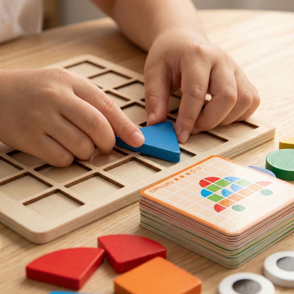 Wooden Early Childhood Education 3D Three Dimensional Puzzle Board Puzzle Block Puzzle Toy For Young Children