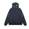 Felpa Unisex Vintage Americana Retro con Stelle con Cappuccio e Zip con Bordatura in Pelliccia Sintetica Vestibilità Larga