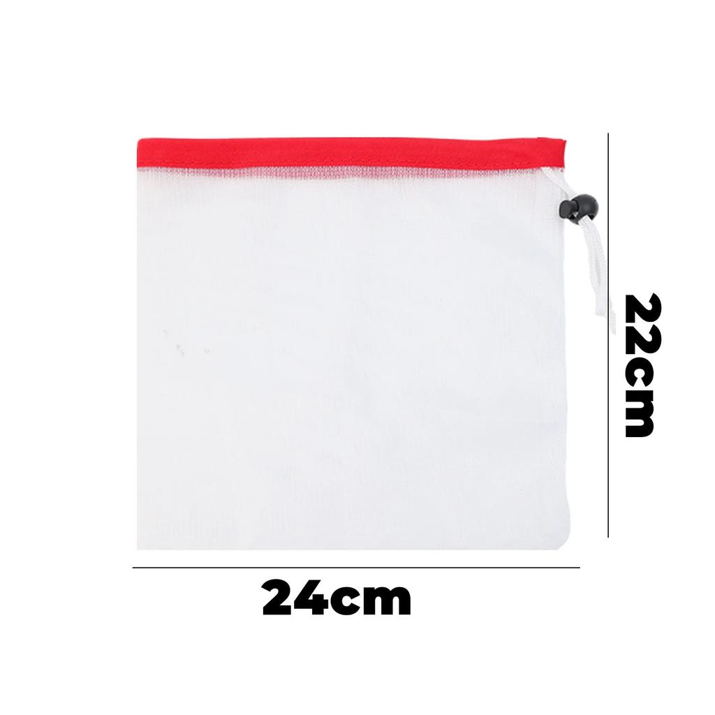 Kitchen Reusable Mesh Produce Bags with Drawstring Closure Set Storage Bag