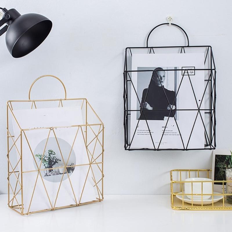 Hängende Wand-Aktenhalter Zeitschriftenaufbewahrung Dokumentenhalter Wand-Organizer Metall-Zeitschriftenständer für Büro und Zuhause