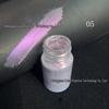 Iridescent Fairy Pink Nail Art Powder - Translucent Aurora with High Color Concentration for Quicksand Effects.