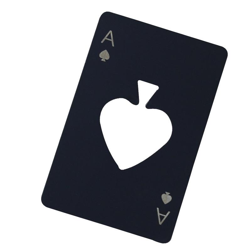 A-shaped Stainless Steel Poker Card Bottle Opener - Customizable with Logo