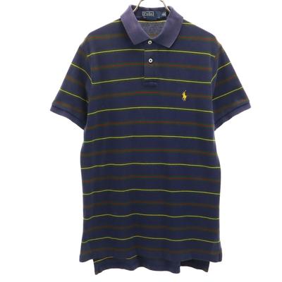 Polo par Ralph Lauren Motif Bordure Manches Courtes Coupe Personnalisée Polo Homme Occasion