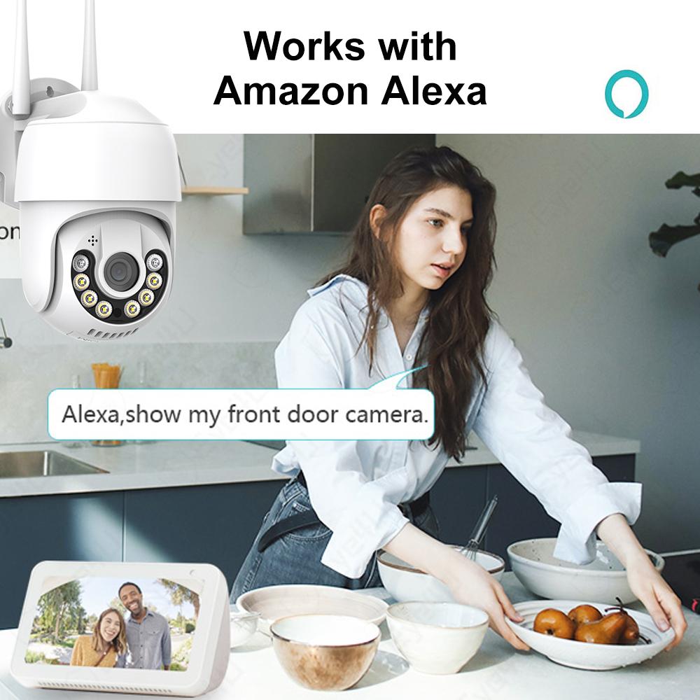 2MP/4MP PTZ WIFI IP Camera Audio CCTV Surveillance Outdoor 5X Digital Zoom Night Full Color Wireless Waterproof Security