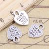 Handmade Antique Silver Heart Pendant Jewelry Accessory for Necklace/Bracelet