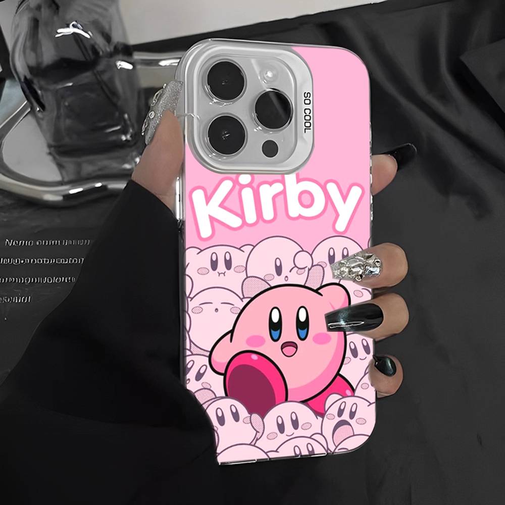 Stars K-Kirby Clear Phone Case For IPhone 16 15 14 13 12 11 Pro Max 17 Plus Colorful Cover