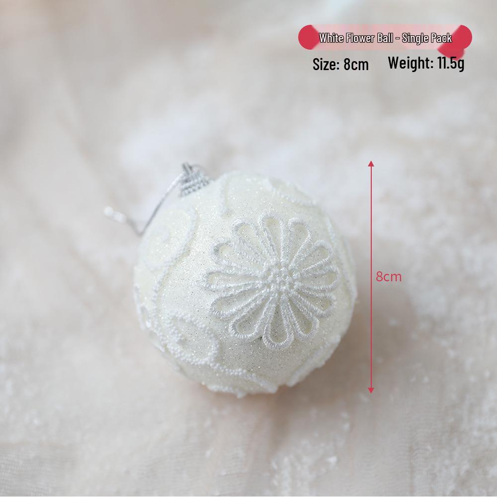 DIY Painted Foam Christmas Ornament: Snowflake & Irregular Pompon Balls