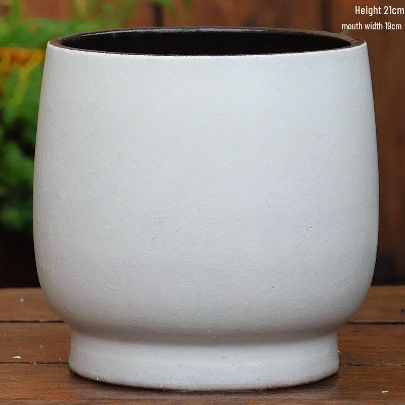 Stor Keramikkruka för Heminredning: Grov keramik för spindelväxt, gullranka, suckulenter och paradisfågelblomma. Perfekt för gröna växter och blommor.