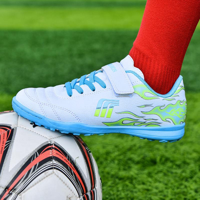 Children's Football Shoes Boys Girls Teens Elementary School Students Training Shoes Boys TF Shattered Nails Velcro Sports