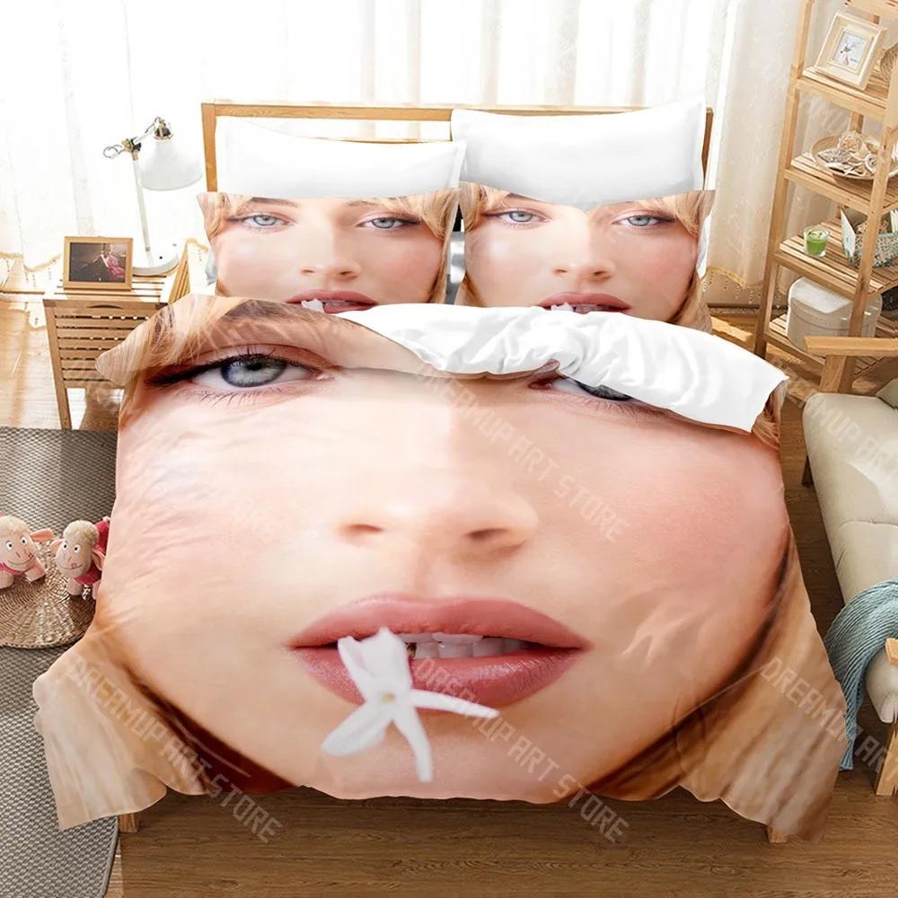 3D-Druck Sabrina Carpenter Bettwäsche-Set Einzelbett Doppelbett Vollgröße Queen-Size King-Size Bettwäsche-Set für Erwachsene Kinder Schlafzimmer Bettbezug-Sets