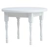 Miniature 1:12 Dollhouse White Round Table and Chair Set for Display or Play.