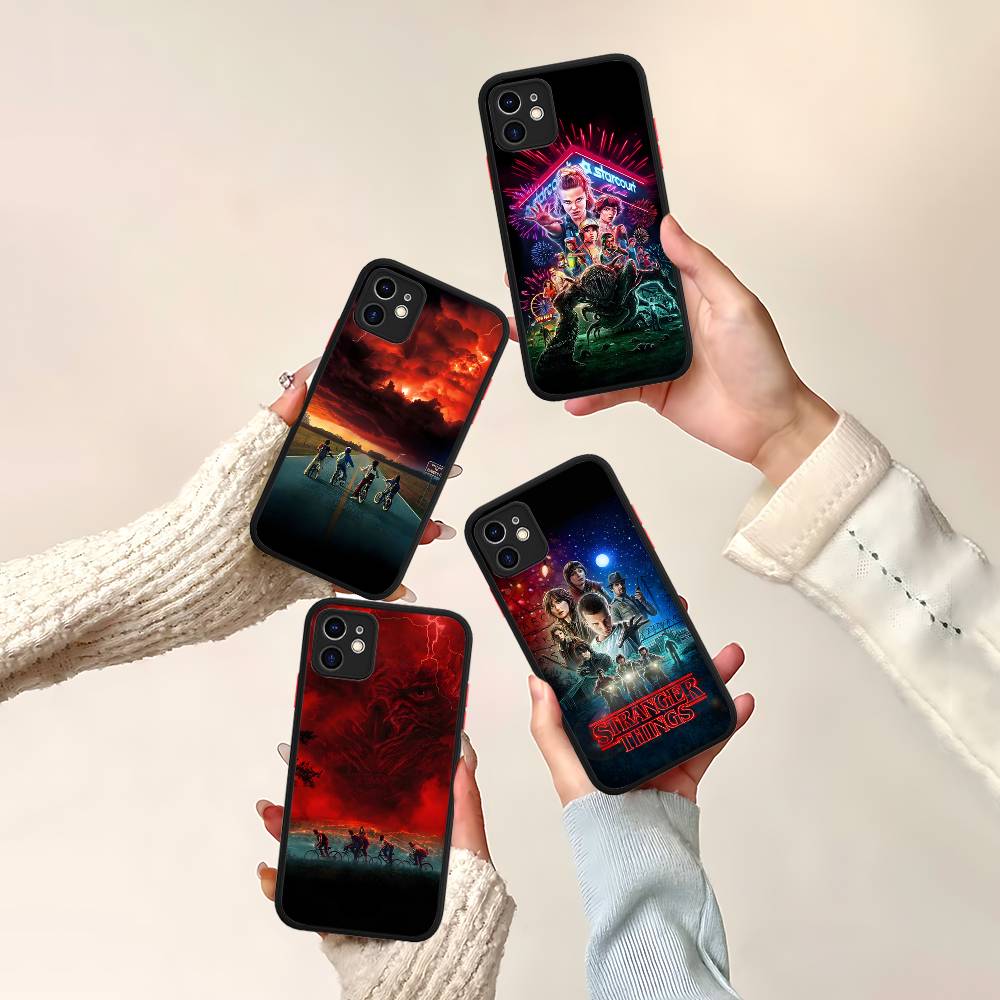 Hot S-Stranger T-Things Phone Case For IPhone 16 15 14 11 12 13 Pro Max Plus 12 XS Max Back Cover Matte Case