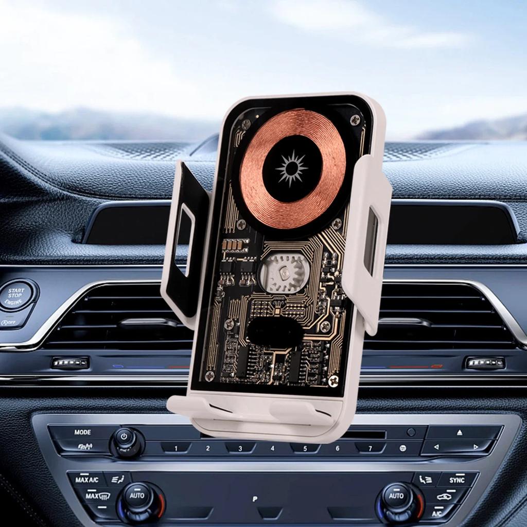 Wireless Car Charger Phone Holder Mount Fast Charging Auto Air Vent Clamping Phone Holder For iPhone 16 15 14 13 Pro Max Samsung