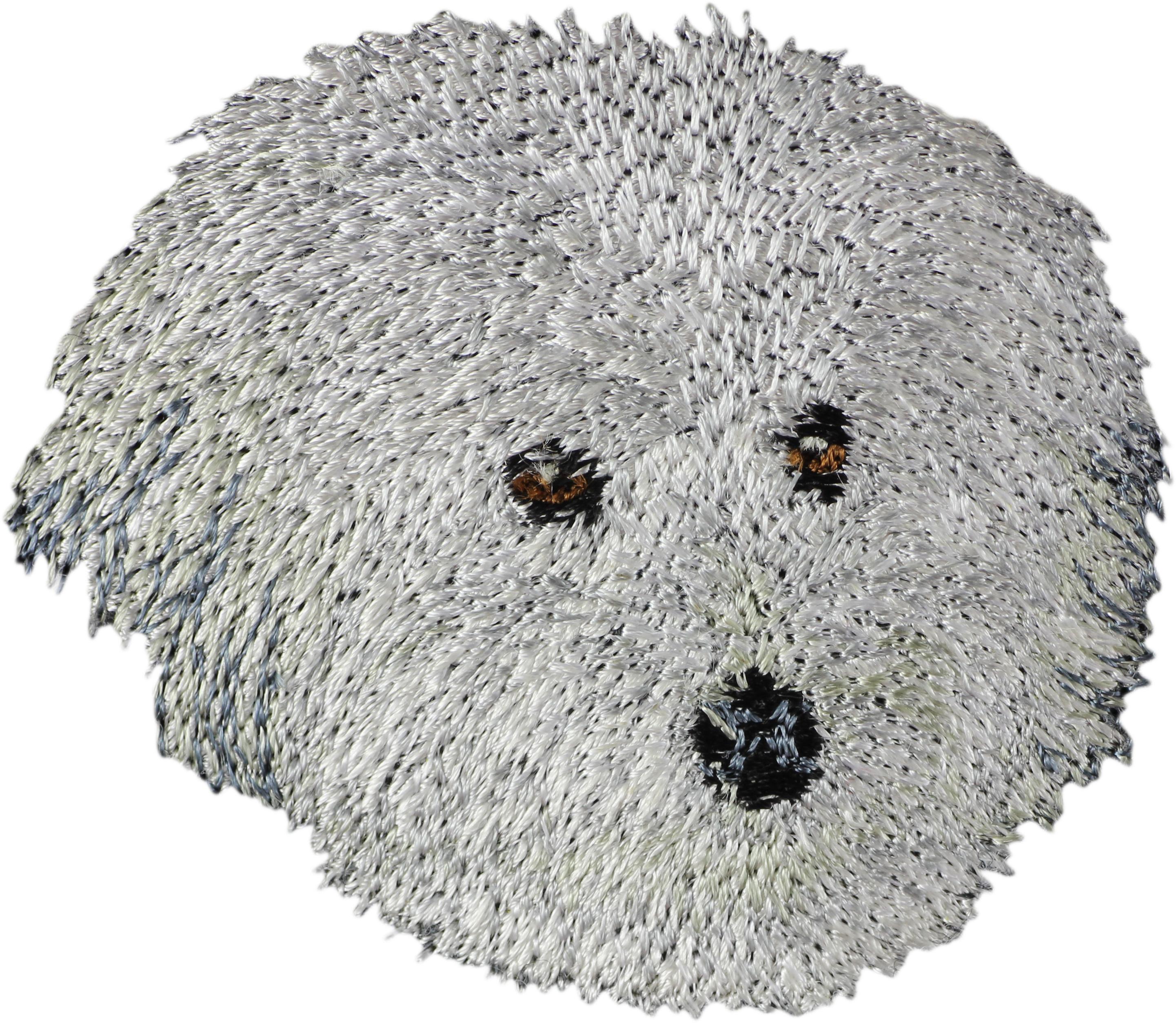 

Coton de Tulear, Cotie - dog-shaped patch, embroidered patch, unique decoration for Art-Dog backpack різнокольорові кольору