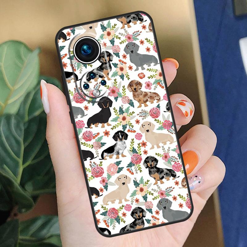 

Cute Dachshund Dog Case For Honor 90 50 70 Lite X9b X9a X8b X8a X8 X9 X9c Honor 200 Pro Magic 5 6 7 Lite Cover Honor 200