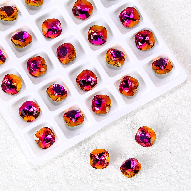 K9 Rose Pink Axt Diamant Nail Art Diamant Schmuck Flash Kristall Speziell geformter spitzer Diamant Pink Love Nail Diamond