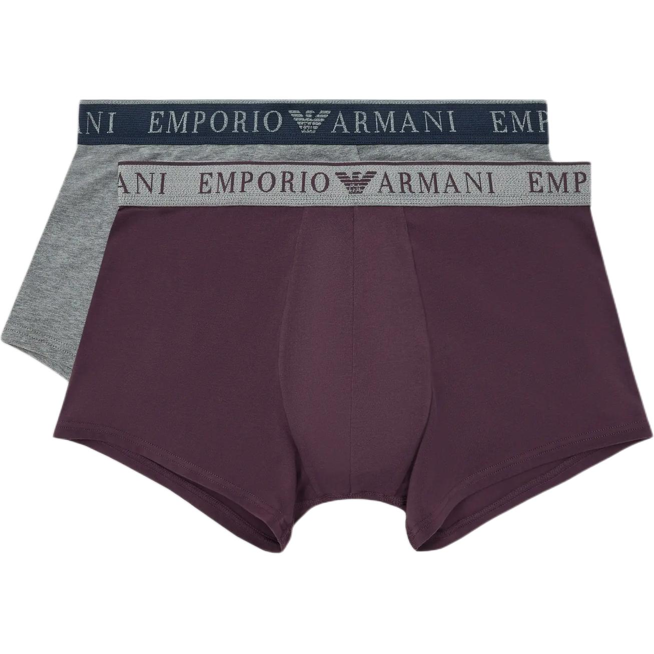 Emporio Armani Мужское нижнее белье Боксеры с принтом логотипа SS24 2 шт. 111769-4F720-15449 L
