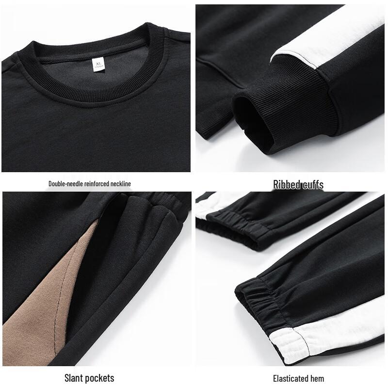 MiiOW Men's Casual Long-Sleeve Sweatshirt Set