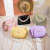IELGY Light Fashion Women's Diagonal Chain Crocodile Pattern Yellow Square Shoulder Bag Handbag All-match Casual